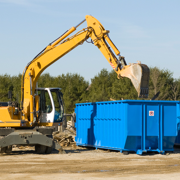 what size residential dumpster rentals are available in Jackson Springs North Carolina